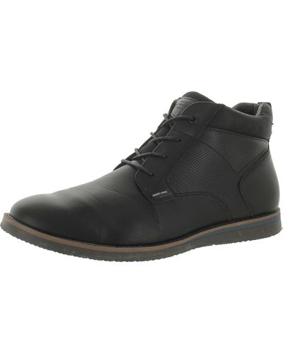 Nunn Bush Faux Leather Comfort Insole Ankle Boots - Black