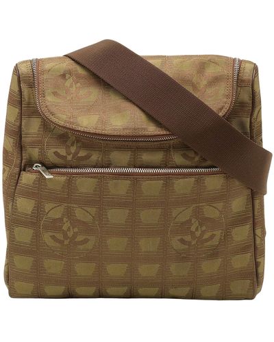 Chanel Travel Line Canvas Backpack Bag (pre-owned) - Green