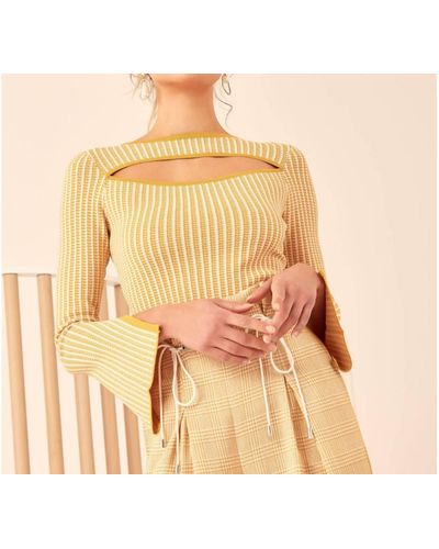 C/meo Collective Will You Cut Out Sweater - Yellow