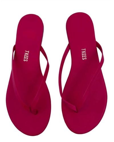 TKEES Solids Cerise Sandal - Red