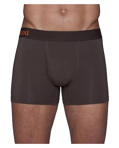 Wood Boxer Brief With Fly - Gray
