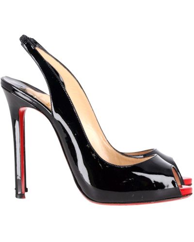 Christian Louboutin Private Number Slingback Pumps - Black