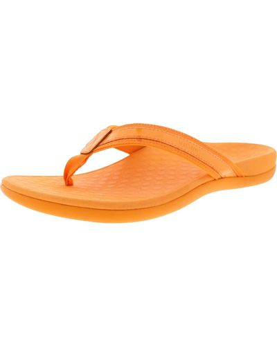 Vionic Tide Flat Thong Sandals - Orange