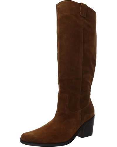 Naturalizer Bellamy Suede Wide Calf Knee-high Boots - Brown