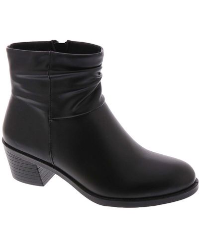 Easy Street True Pull On Dressy Ankle Boots - Black