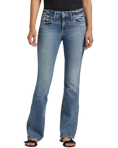 Silver Jeans Co. Suki Mid-rise Curvy Fit Bootcut Jeans - Blue