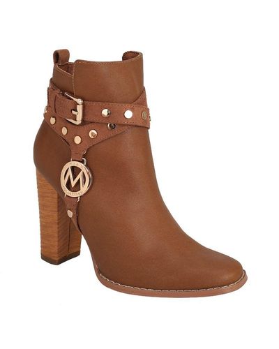 MKF Collection by Mia K Brooke Ankle Boot - Brown