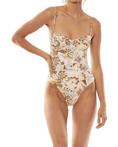 Amuse Society Kaleidoscope Beech One Piece In White - Natural