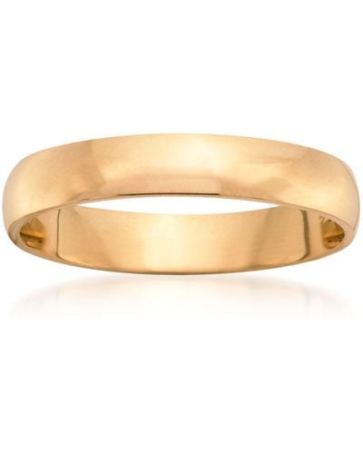 Ross-Simons 4mm 14kt Gold Wedding Ring - Metallic