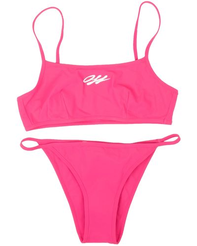 Off-White c/o Virgil Abloh Hot Pink And White Basic Bikini