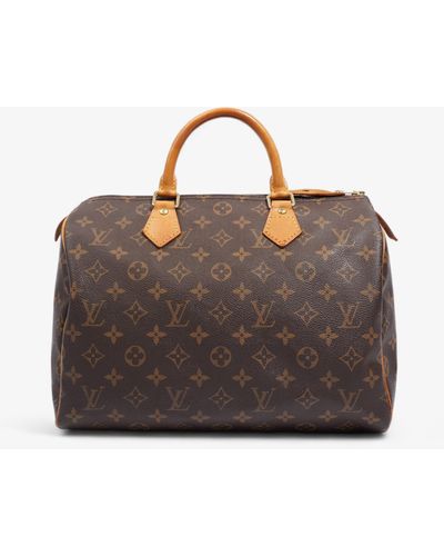 Louis Vuitton Speedy Monogram Coated Canvas Top Handle Bag - Brown