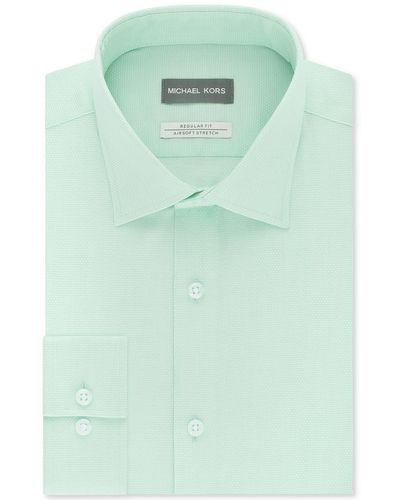 Michael Kors Regular Fit Non-iron Button-down Shirt - Green