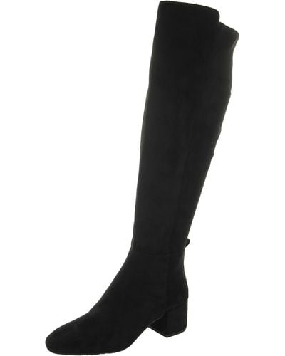 MICHAEL Michael Kors Faux Suede Tall Over-the-knee Boots - Black