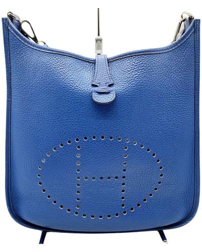 Hermès Evelyne Leather Shoulder Bag (pre-owned) - Blue