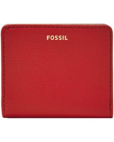 Fossil Madison Litehide Leather Bifold - Red