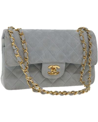 Chanel Timeless Suede Shoulder Bag (pre-owned) - Gray