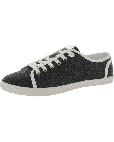 Jack Rogers Lia Glitter Low-top Casual And Fashion Sneakers - Black