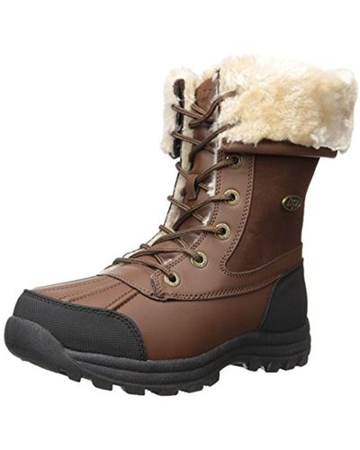Lugz Tambora Faux Leather Water Resistant Winter Boots - Brown