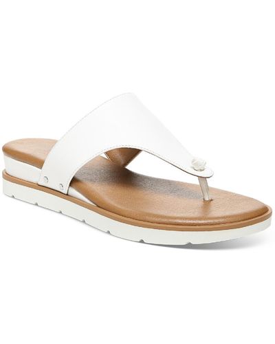 Style & Co. Emma Faux Leather Thong Flat Sandals - Multicolor