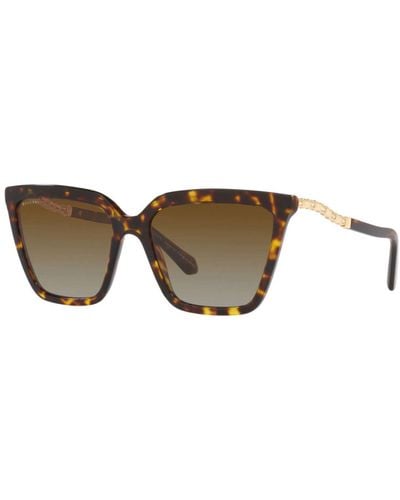 BVLGARI Sunglasses Havana 57mm Sunglasses - Brown