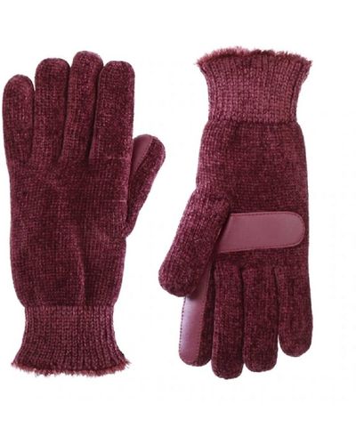 Isotoner 's Lined Chenille Gloves - Purple