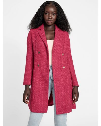 Guess Factory Zoe Double-breasted Coat - Red