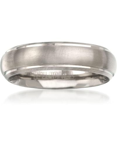 Ross-Simons 6mm Titanium Wedding Ring - White