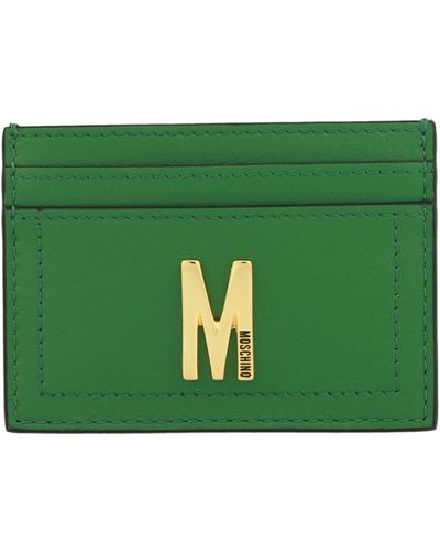 Moschino M-logo Card Holder - Green