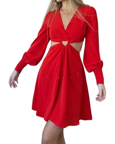 4si3nna Heart Eyes For You Dress - Red