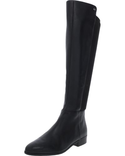 MICHAEL Michael Kors Leather Almond Toe Mid-calf Boots - Black