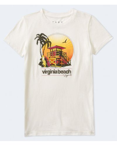 Aéropostale Virginia Beach Sun Graphic Tee - White