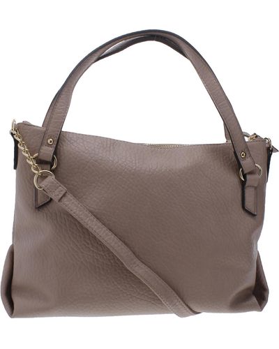 Jessica Simpson Kandi Faux Leather Convertible Satchel Handbag - Brown
