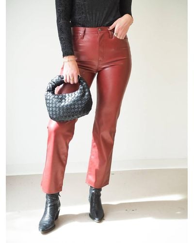Pistola Faux Leather Cassie Pant - Red