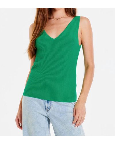 Another Love Noa V-neck Sweater Tank - Green