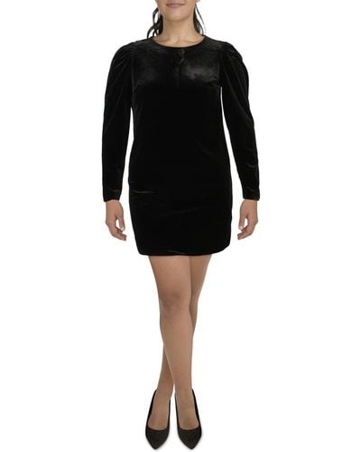MELLODAY Velvet Short Mini Dress - Black