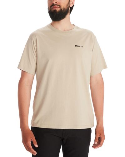 Marmot Knit Cotton Graphic T-shirt - Natural