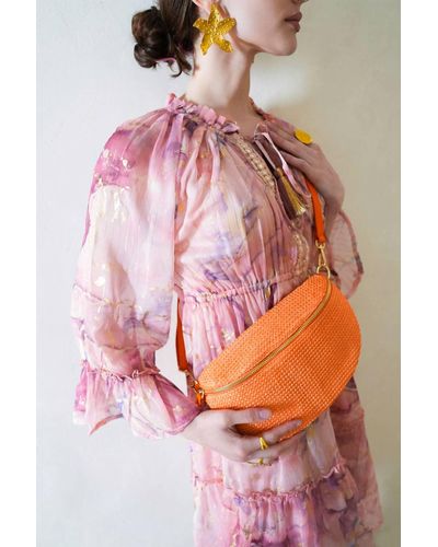 Debbie Katz Shelly Crochet Crossbody Bag - Orange