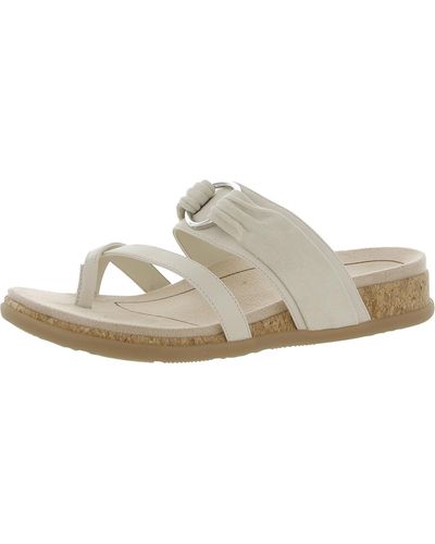 Vionic Landyn Leather Cork Slide Sandals - White