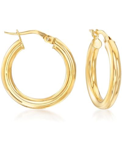 Ross-Simons Italian 18kt Gold Hoop Earrings - Yellow