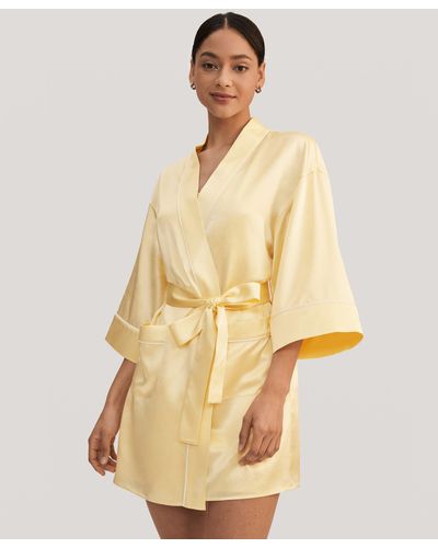 LILYSILK Golden Cocoon Silk Kimono Robe - Natural