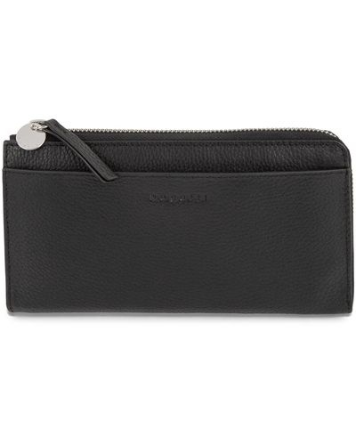Bugatti Ladies Leather Zip Around Wallet - Black