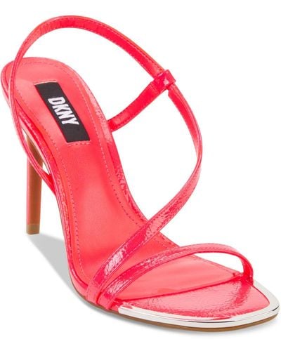 DKNY Danielle Patent Dressy Slingback Sandals - Red