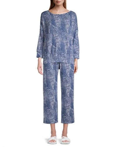 In Bloom Piper Collection Pajama Set - Blue