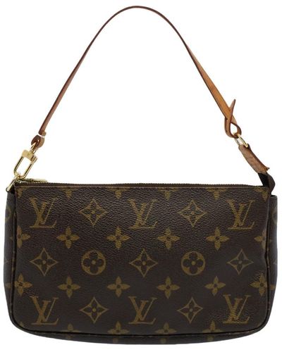 Louis Vuitton Pochette Accessoires Canvas Clutch Bag (pre-owned) - Black
