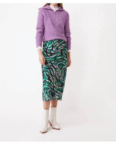 Suncoo Print Silk Maxi Skirt - Multicolor