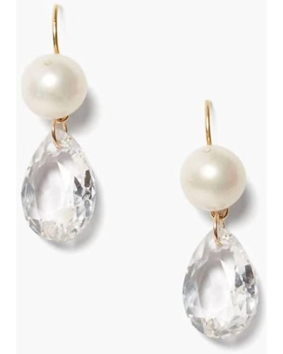 Chan Luu Monte Carlo Drop Earrings In Crystal - White