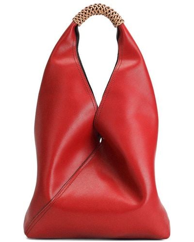 Tiffany & Fred Paris Smooth Leather Tote - Red