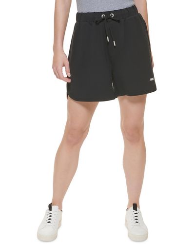 DKNY Knit Heathered Casual Shorts - Black