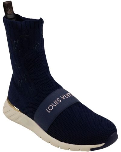 Louis Vuitton Navy Blue Aftergame Sneaker Boots