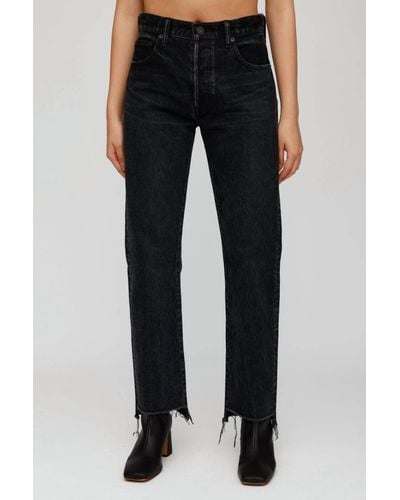 Moussy Northville Straight Jeans In Black